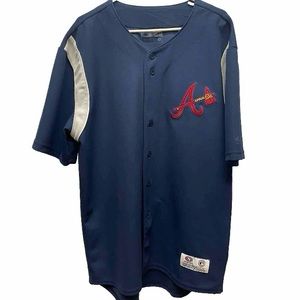 Vintage Atlanta Braves men's size XL baseball jersey button short sleeve
